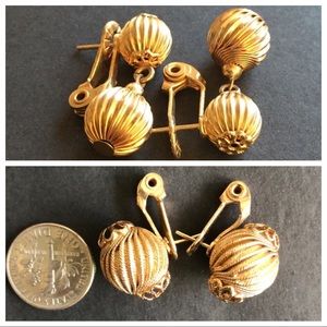 Two pairs of vintage earrings by: Lewis Segal